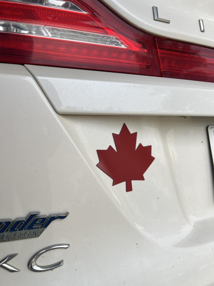 Maple Magnet Removable Car Magnet - Red