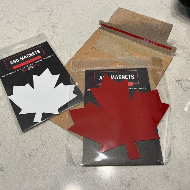 Maple Magnet Removable Car Magnet - White
