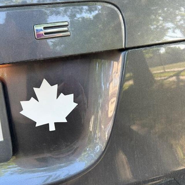 Maple Magnet Removable Car Magnet - White
